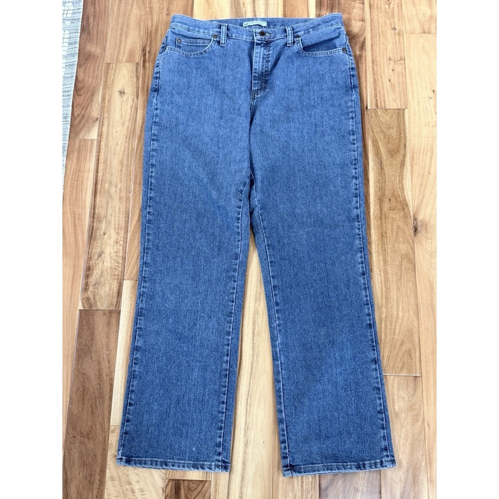 Lee Relaxed Fit Straight Leg Womens Jeans Size 12 Blue Stretch Medium Wash‎